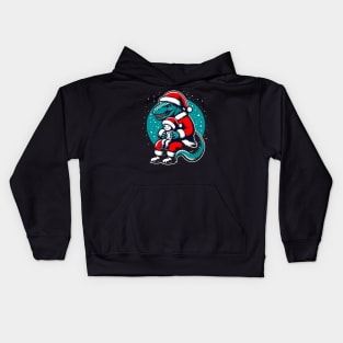 Tyrannosaurus Santa Claus Kids Hoodie